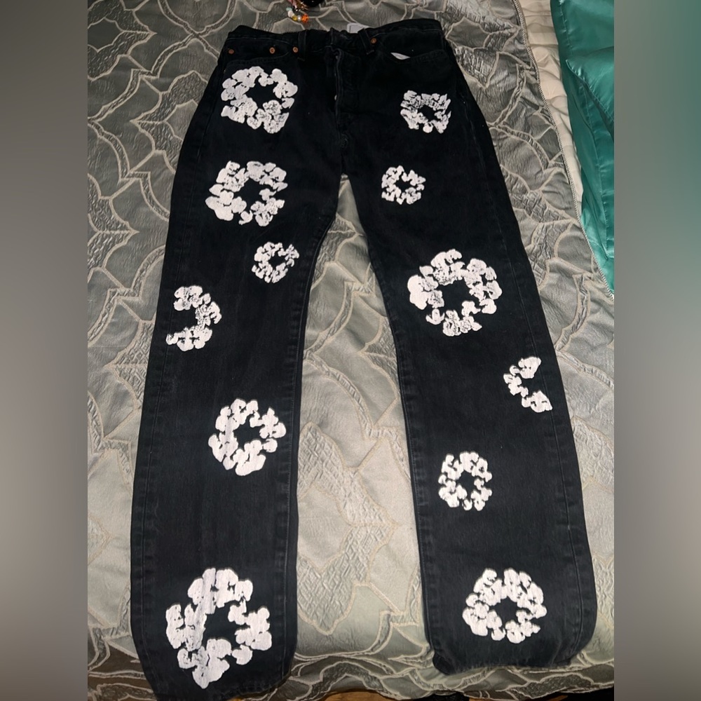Denim Tears The Cotton Wreath Jean Black